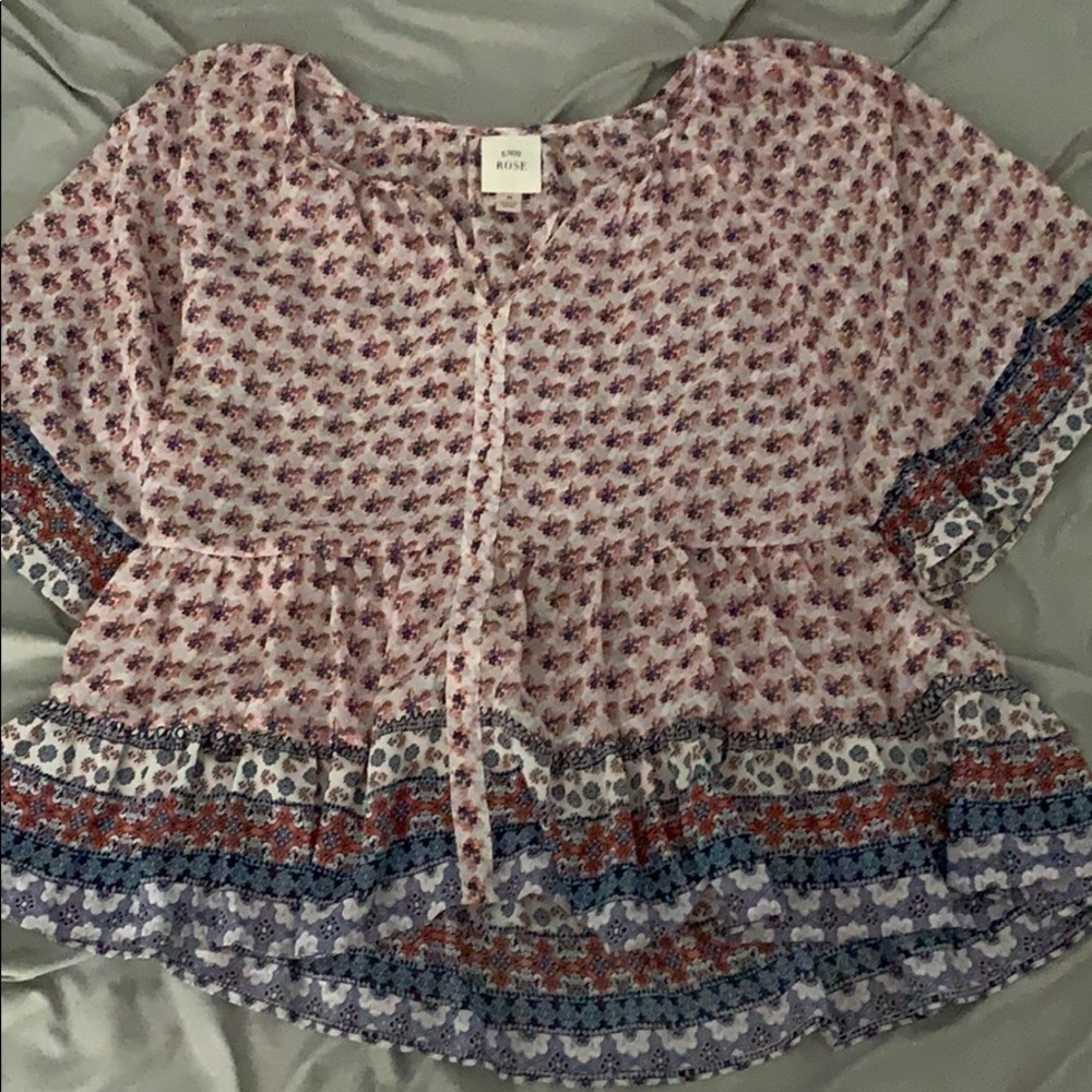 Flowy floral shirt